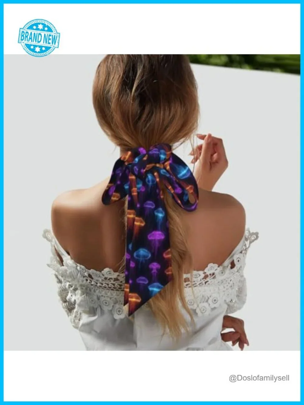 Silk-Like Polyester Satin Fashion Scarf - Multi-Use Head Neck Handbag Wrap